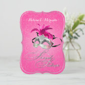 PixDezines Rossi Sweet 16 Masquerade/DIYカラー！! 招待状 (スタンド正面)