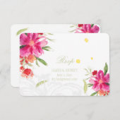 PixDezines rsvpがflower/watercolorになる 出欠カード (正面/裏面)