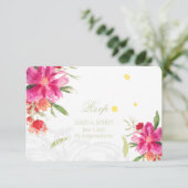 PixDezines rsvpがflower/watercolorになる 出欠カード (スタンド正面)