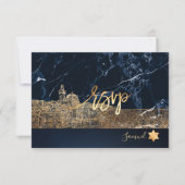 PixDezines RSVPエルサレムウォールバー(ユダヤ教の)バル・ミツバー 出欠カード (正面)