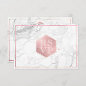 PixDezines RSVPスイートハニカムフェイクバラ金ゴールド 出欠カード (正面/裏面)