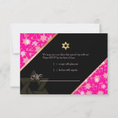 PixDezines rsvpスターグランジ/バルミツワー 招待状 (裏面)