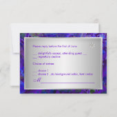 PixDezines rsvpスターモダン/バー（ユダヤ教の）バル・ミツバー/バイオレット 出欠カード (裏面)