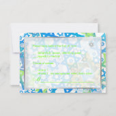 PixDezines rsvpスターモダン/バー（ユダヤ教の）バル・ミツバー/ブルー/シルバー 出欠カード (裏面)