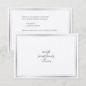 PixDezines rsvpテンプレート/金ゴールド+シルバー 出欠カード (正面/裏面)