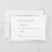 PixDezines rsvpテンプレート/金ゴールド+シルバー 出欠カード (裏面)