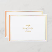 PixDezines rsvpテンプレート/silver+フェイク金ゴールド 出欠カード (正面/裏面)