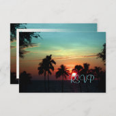 PixDezines rsvpハワイアンサンセットアットマウナケア 出欠カード (正面/裏面)