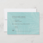 PixDezines rsvpパームフロントシルエット/ココア+青 出欠カード (裏面)