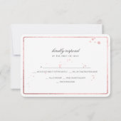 PixDezines RSVPフェイクバラゴールドフォイル/DIYカラー 出欠カード (裏面)