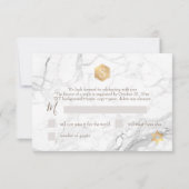 PixDezines RSVPフェイク金ゴールドハニカムバー(ユダヤ教の)バル・ミツバー✡ 出欠カード (裏面)