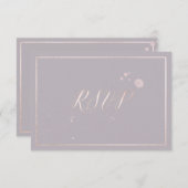 PixDezines RSVPフォイルフェイク赤面ピンク/DIY背景 出欠カード (正面/裏面)