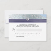 PixDezines RSVPブルースウォーター色バー(ユダヤ教の)バル・ミツバー✡ 出欠カード (裏面)