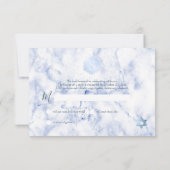 PixDezines RSVPブルーハニカム+大理石(ユダヤ教の)バル・ミツバー✡ 出欠カード (裏面)