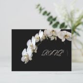 PixDezines rsvpホワイトオーキッド 出欠カード (スタンド正面)