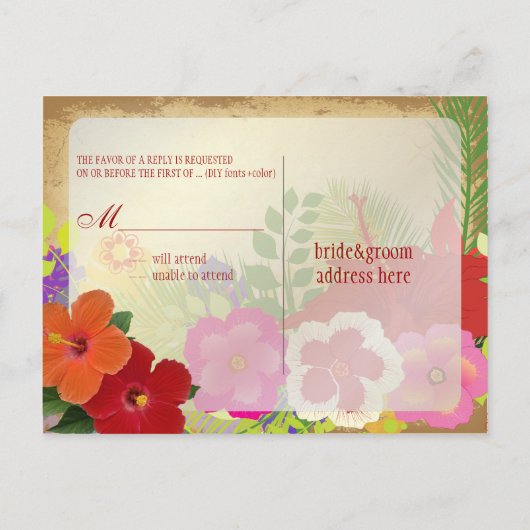 PixDezines RSVPポストカード、5 x 7の招待状が必要 インビテーションポストカード (裏面)