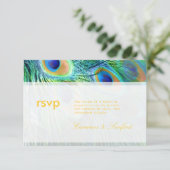 PixDezines rsvpレトロの葉/コンテンポラリー秋 出欠カード (スタンド正面)