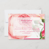 PixDezines RSVPヴィンテージバラ/フェイク金ゴールド/DIYフレーム 出欠カード (裏面)