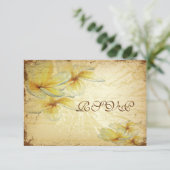 PixDezines rsvpヴィンテージプルメリア 出欠カード (スタンド正面)