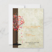 PixDezines rsvpヴィンテージメープルツリー/オレンジ+ピンク 出欠カード (裏面)