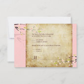 PixDezines rsvpヴィンテージ桜 出欠カード (裏面)