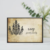 PixDezines rsvpヴィンテージchandelier/DIYイベント 出欠カード (スタンド正面)