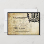 PixDezines rsvpヴィンテージchandelier/DIYイベント 出欠カード (裏面)