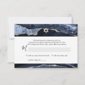 PixDezines RSVP水彩画バー(ユダヤ教の)バル・ミツバー✡ 出欠カード (裏面)