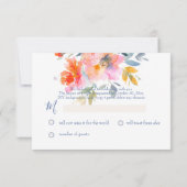 PixDezines RSVP水彩花バルミツワー✡ 出欠カード (裏面)