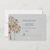 PixDezines rsvp秋の開花/DIYカラー 出欠カード (裏面)