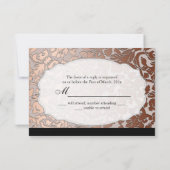 PixDezines rsvp銅フェイクダマスク/ディーカラー 出欠カード (裏面)