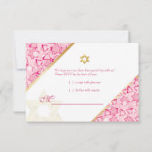 PixDezines RSVP グランジ スター / バット ミッツヴァー 招待状 (裏面)