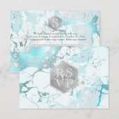 PixDezines RSVP シルバー ハニカム バー ミツバ（ユダヤ教の成人儀礼） ✡ (正面/裏面)