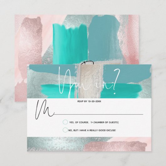 PixDezines RSVP セージコーラル, カラー ブロック (正面/裏面)