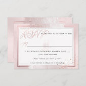 PixDezines RSVP ダブルハピネス, ブラッシュピンク 招待状 (正面/裏面)