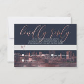 PixDezines RSVP ニューヨークのスカイライン/偽のローズゴールド (裏面)