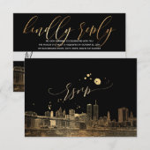 PixDezines RSVP ニューヨークのスカイライン/疑似ゴールド (正面/裏面)