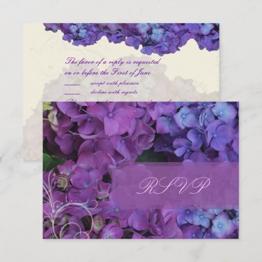 PixDezines RSVP ハイドランジア, 青 (正面/裏面)