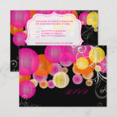 PixDezines rsvp ピンク/オレンジ/イエローのランタン (正面/裏面)