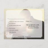 PixDezines RSVP/フェイクSILVER/おもしろいスクリプト/DIYカラー インビテーションポストカード (裏面)