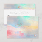 PixDezines RSVP ブラシをかけた水彩画 バット・ミッツヴァ ✡ (正面/裏面)