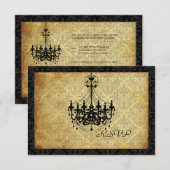 PixDezines rsvp ヴィンテージシャンデリア+ダマスク (正面/裏面)