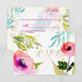 PixDezines RSVP 水彩花卉/粉色 (正面/裏面)