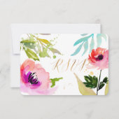 PixDezines RSVP 水彩花卉/粉色 (正面)