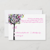 PixDezines RSVP 生命の木 ユダヤ教の儀礼 音楽 バット・ミッツヴァ ✡ 招待状 (裏面)