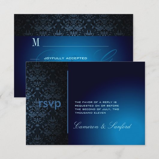 PixDezines RSVP Bijouxダマスク/サファイア (正面/裏面)