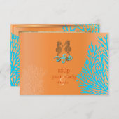 PixDezines rsvp Blue Coral+Seahose、ビーチパーティー (正面/裏面)