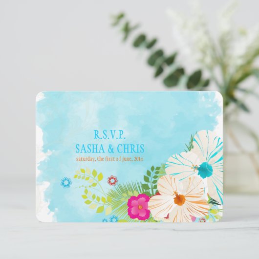 PixDezines rsvp blue+orange hibiscus (スタンド正面)