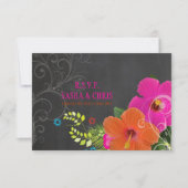 PixDezines rsvp chalkboard+ハイビスカス+シダ (正面)