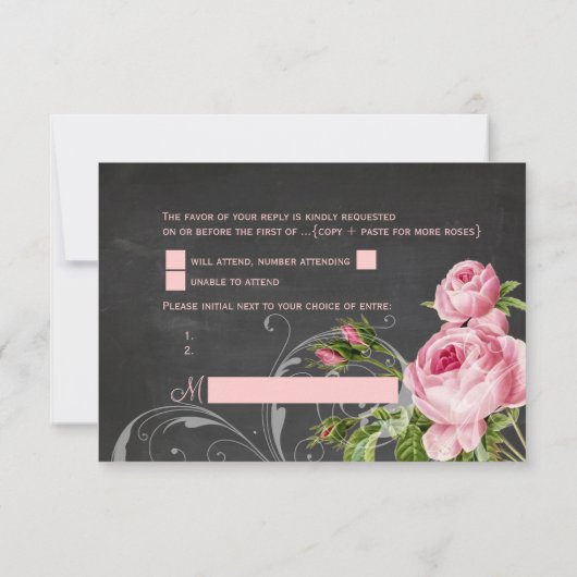 PixDezines rsvp chalkboard+ヴィンテージバラ+swarls (裏面)